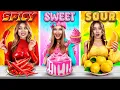 Download Lagu Pittig vs Zuur vs Zoet Challenge! Eten-challenge voor Meisjes vs Jongens