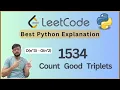 Leetcode 1534 Count Good Triplets Brute Force Optimized Prefix Sum Solutions