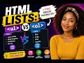 HTML Lists ul vs ol