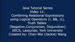 EECS1021 Java Tutorial 11