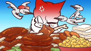 The ULTIMATE Texas BBQ and Mac and Cheese... Then Battle!? (Mukbang animation)ππ¦