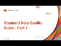 Standard Data Quality Rules Part 1