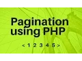 Create Pagination in PHP and MySQL