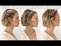 EASY AND QUICK HAIRSTYLES FOR SHORT HAIR updos half updos easy braids and no braid styles