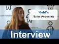 Kohl s Interview - Sales Associate