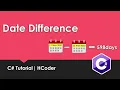 How to Get Difference between Two Dates in C HCoder