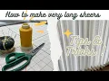 How to Make Very Long Sheer Drapery