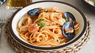 ESPAGUETIS a la MARINERA | Receta fácil de Sofía de la Torre | Pasta con marisco casera