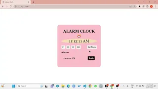 ALARM-CLOCK USING VANILLA JAVASCRIPT