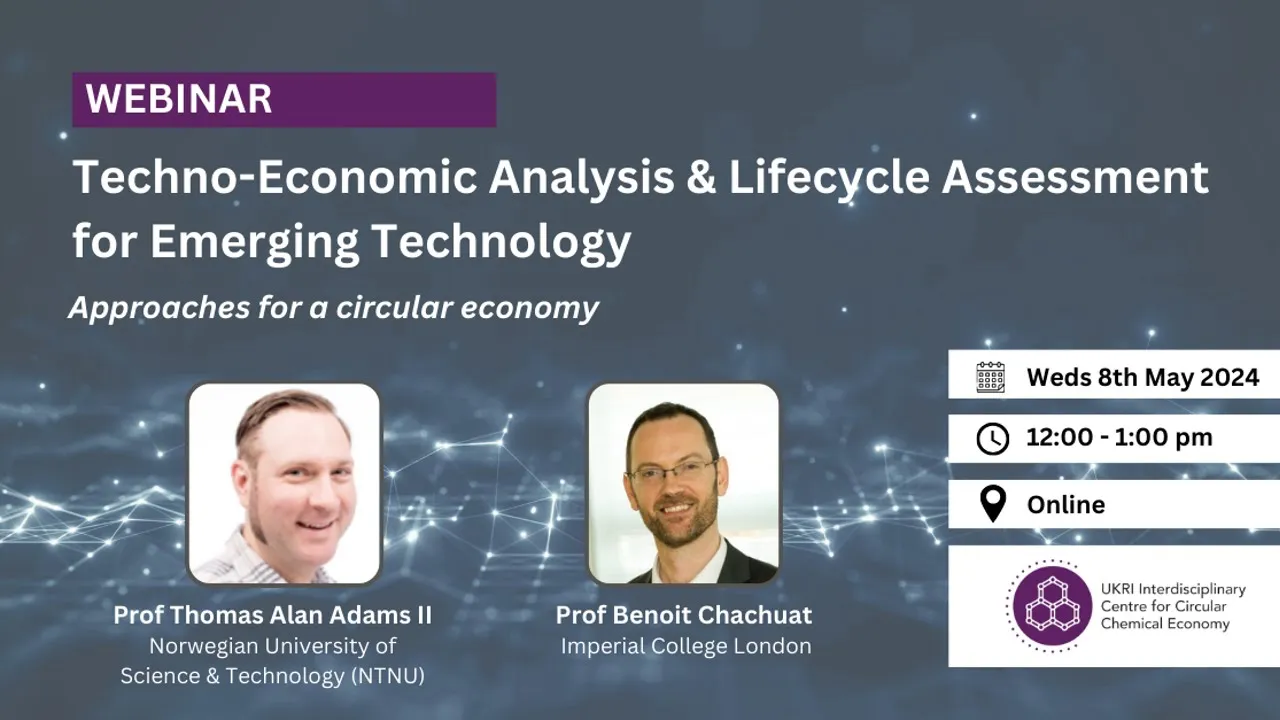 Techno-Economic Analysis and Lifecycle Assessment for Emerging Technology in a Circular Economy