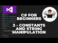 C Tutorial for Beginners 3 Constants and String Manipulation