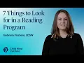 7 Things to Look for in a Reading Program Child Mind Institute