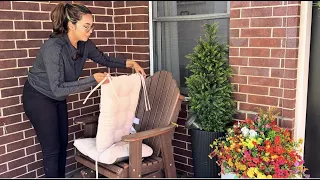 Codi Large Rocking Chair Cushions Outdoor - Adirondack Cushion Beige 1PK Premium Beige Fabric Wa