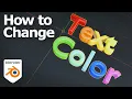How to change text color in Blender
