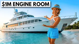 Wait Until You See INSIDE! 🤯 1995/2024 Hatteras 130 “LONE STAR” Luxury American Superyacht Tour