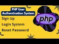 PHP User Authentication System Sign Up Login Forgot Reset Password in PHP MySQL