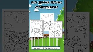 Easy Autumn Festival Coloring Pages for Kids Easy Fall Pages to Color
