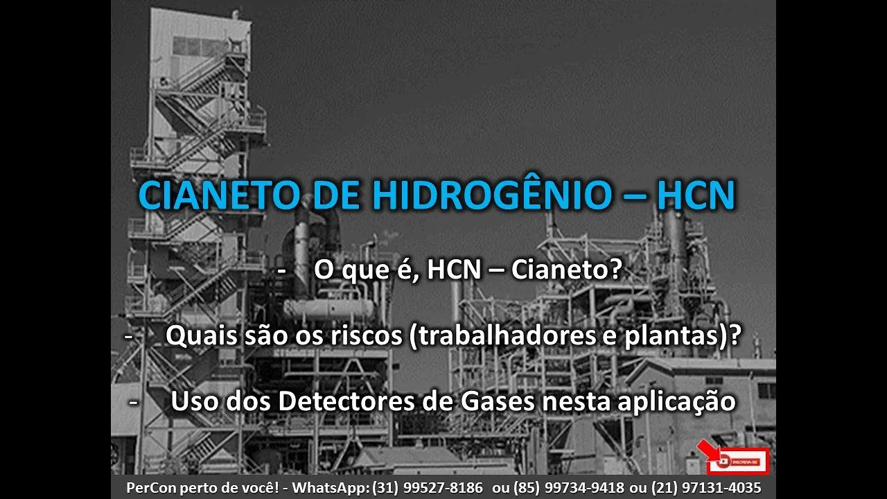 HCN - Cianeto de hidrogênio ou Cianureto de hidrogênio (Conhecimento salva vidas - Detector de gás)