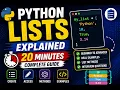 Python Lists Explained in 20 Minutes Complete Beginner to Advanced Guide Python crash course 9