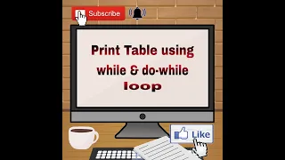 Print Table using while and do-while loops in java java program series
