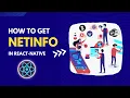 React Native NetInfo Tutorial - Monitoring Network Connectivity in Your Apps Check Status Type