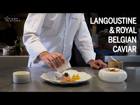 Incredible LANGOUSTINE with ROYAL BELGIAN CAVAR by 2* chef MAXIME COLLARD (Belgium)