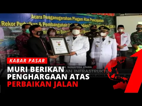 Bupati Simalungun Terima Piagam Rekor Muri Pembangunan Jalan Swadaya Terpanjang