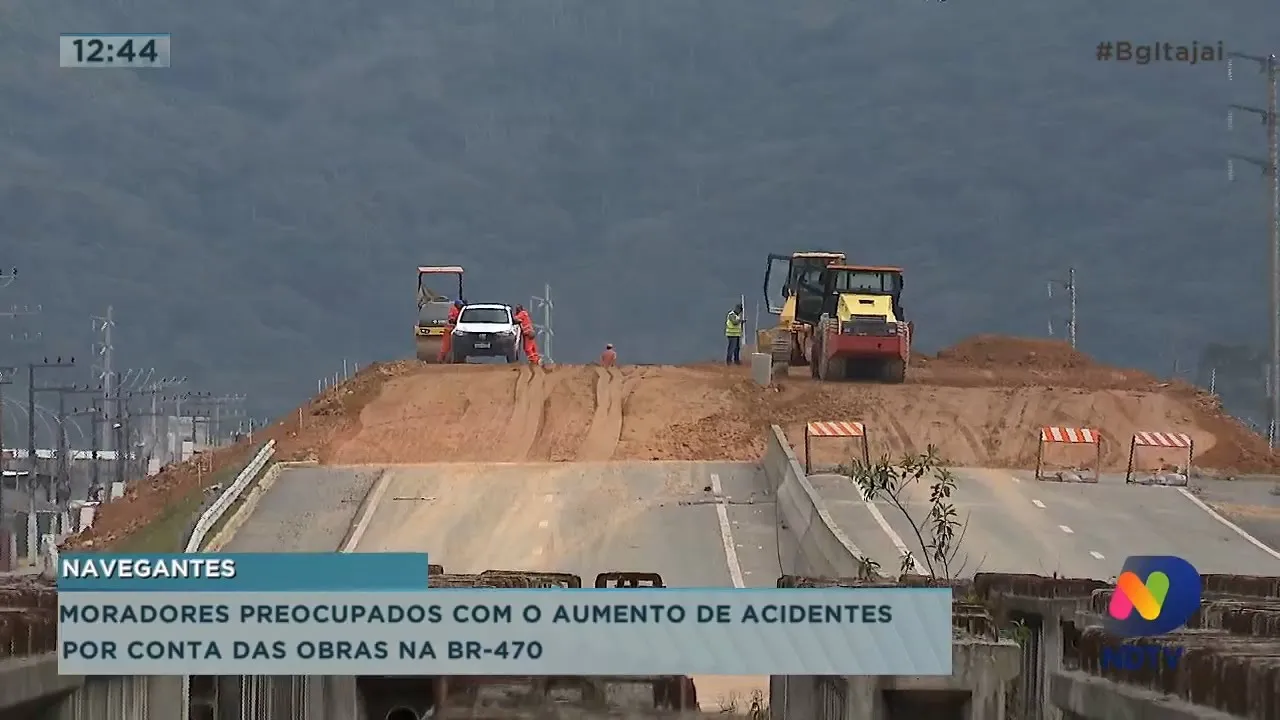 Aumento de acidentes por conta das obras da BR-470 preocupa moradores de Navegantes