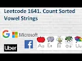 Leetcode 1641 Count Sorted Vowel Strings