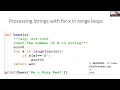 Lesson 8-2 For Loops with Range