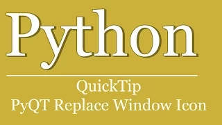 QuickTip - Python Qt Window Icon setzen PyQt