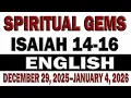 SPIRITUAL GEMS DECEMBER 29 2025 JANUARY 4 2026 MID WEEK MEETING CHRISTIAN LIFE AND MINISTRY