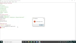 Python Tokens Building blocks of Programming