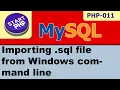 How to import sql file from Windows command line into MySQL