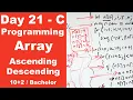 Ascending order Single Dimension Array in C Day 21 Readersnepal