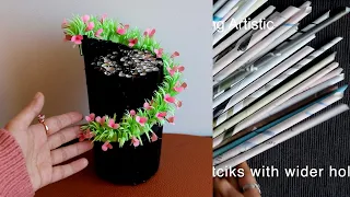 How To Make A Paper Flower Vase - DIY Simple Paper Craft