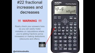 GCSE Calculator - fractional increases and decreases