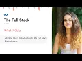 Module Quiz Introduction to the Full Stack Quiz Answers