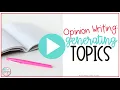 Opinion Writing Generating Topics