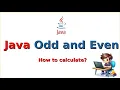 Java Tutorial Calculate odd and even numbers