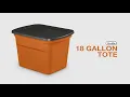 Sterilite 18 Gallon Halloween Storage Orange