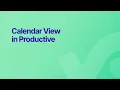 Calendar View in Productive