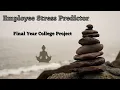 Stress Prediction Mental Health Prediction Machine Learning Deep Learning Final Year Project