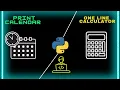 Print Calendar Monthly or Yearly One Line Calculator using special Python Function Secret Tips