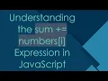 Understanding the sum numbers i Expression in JavaScript