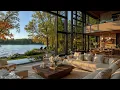 Refreshing Jazz In Tranquil Living Room Ambience | Warm Soothing Jazz Music To Stress Relief, Foc...