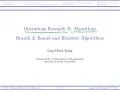 OR2-Algorithms lecture 3 Branch Bound and Heuristic Algorithms Introduction