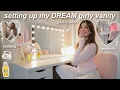 GIRLY VANITY setup transformation building my dream PINK makeup vanity