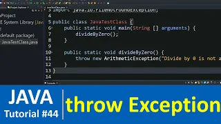 Java Tutorial - Java throw and throws with Examples