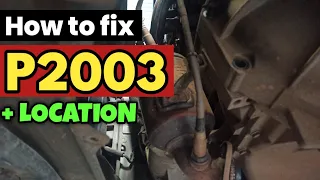 P2003 P2003 Diesel Particulate Filter Efficiency Below Bank 2 code p2003 p2003 obd2